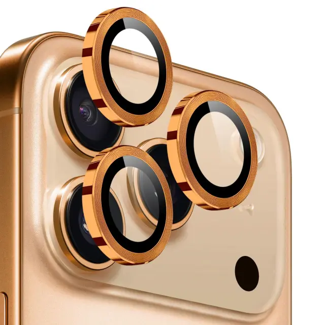 Προστασία Κάμερας Rings για iPhone 14 Pro/Pro Max/15 Pro/Pro Max/16 Pro/Pro Max/17 Pro/Pro Max/18 Pro/18 Pro- Orange OEM 2