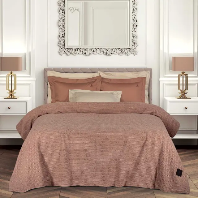 Κουβέρτα King 240x260 Πικέ Essential Greenwich Polo Club 4459 Salmon 100% βαμβακερό