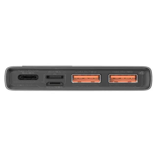 Baseus Adaman Overseas Edition 2021 Power Bank 10000mAh 22.5W με 2 Θύρες USB-A και Θύρα USB-C Power Delivery / Quick Charge 3.0 Μαύρο (PPAD070001) (BASPPAD070001) 3