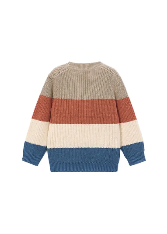 Mayoral παιδική πλεκτή μπλούζα για αγόρι color blocking 16-04305-1 2