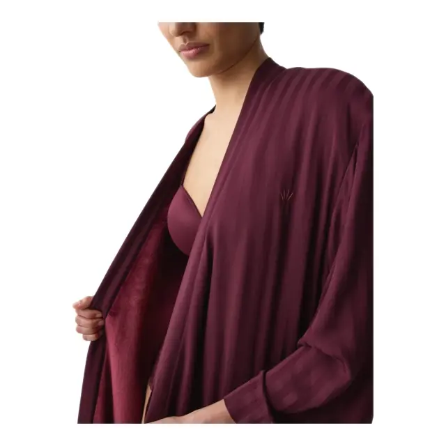Triumph Γυναικεία Ρόμπα Amourette Jacquard Long, Χρώμα Claret 3