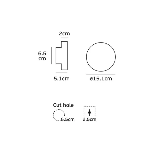 Ike Φωτιστικό Led τοίχου 9W 3000K IP54 ø15.1x5.1cm λευκό στρογγυλό Άσπρο 3