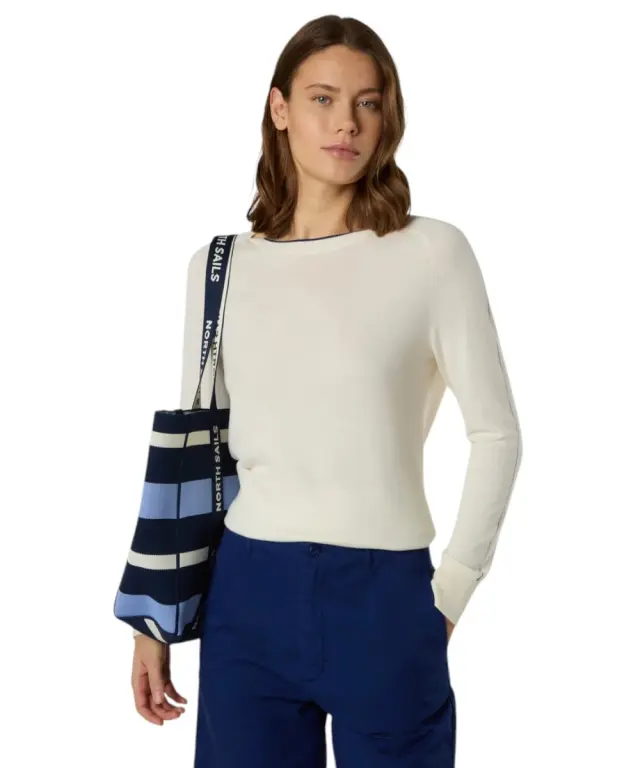 North Sails- Γυναικεία Μπλούζα Πουλόβερ Viscose 095535-000-0105 Λευκό 2
