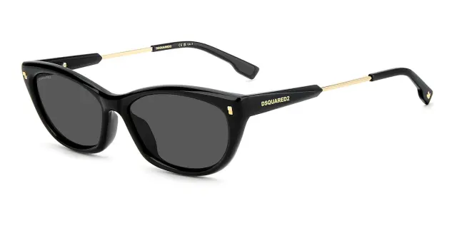 Dsquared2 Unisex Γυαλιά Ηλίου με Μαύρο Σκελετό και Γκρι Φακό D2 0209/G/S 807/IR