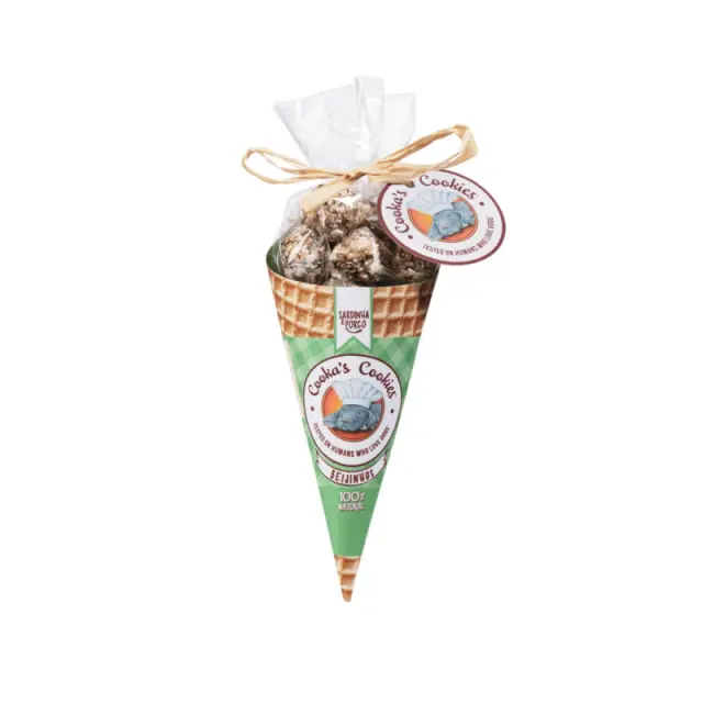 Cooka's Cookies Μπισκότα Little Kisses με Γεύση Σαρδέλα & Χοιρινό 50gr Μονόχρωμο