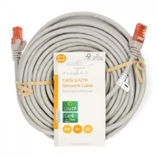 Καλώδιο δικτύου CAT 6, U/UTP, 15m σε γκρι χρώμα. 3
