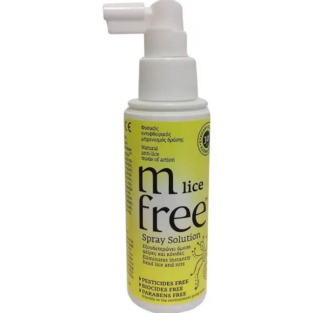 M-Free Lice Spray Solution Αντιφθειρικό Spray 100ml 2