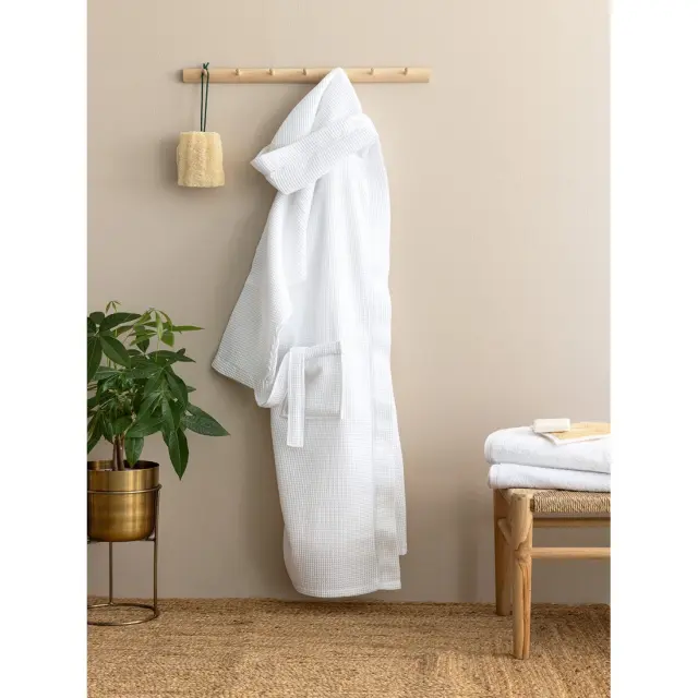 Μπουρνουζι Πικέ με κουκούλα Palamaiki Aelia - Small/Medium