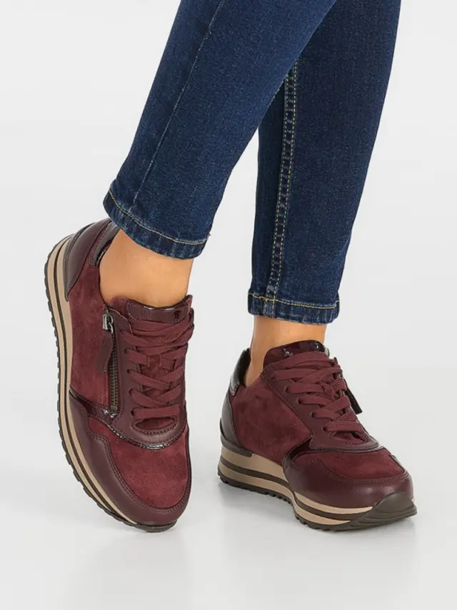 Gabor Sneakers Γυναικείο δέρμα/δέρμα Nubuck Μπορντώ GAB/76528 38-MERLOT 2