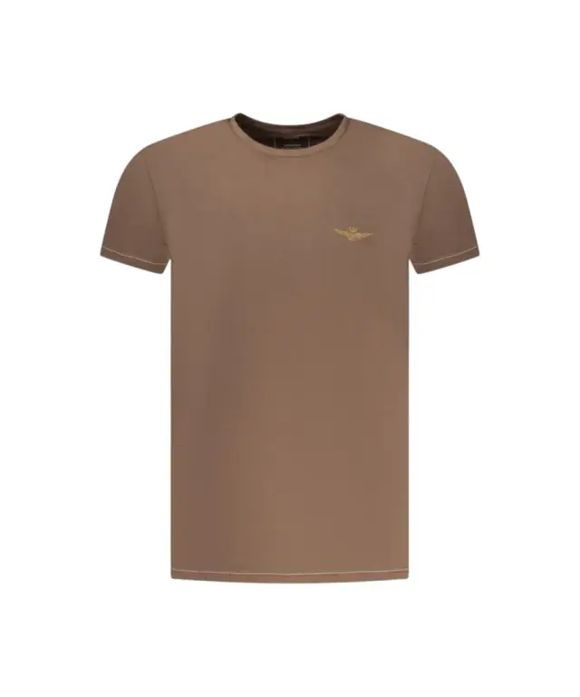 Aeronautica Militare - Ανδρική Κοντομάνικη Φανέλα SCOTI003J508-56002 Καφέ 3