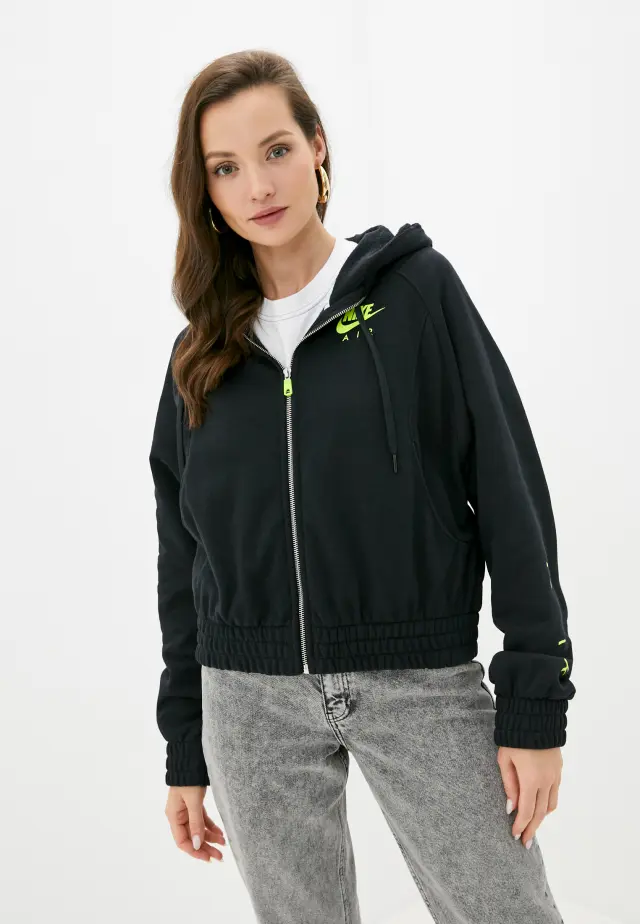 Nike Air Γυναικεία Ζακέτα Φούτερ Κοντή CU5442-011 - L
