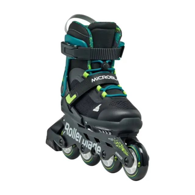Rollerblade Microblade XT - Μαύρα/Πετρόλ ρυθμιζόμενου μεγέθους παιδικά inline rollers - 36.5-40.5 3