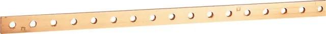 Copper bar - flat rigid - section 25 x 5 mm - 270 to 330 A - L. 1750 mm