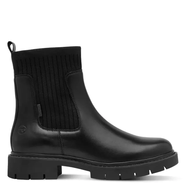 Γυναικεία Ανατομικά Δερμάτινα Μποτάκια Tamaris Comfort 8-86417-45 001 Μαύρο Μαύρο - 36