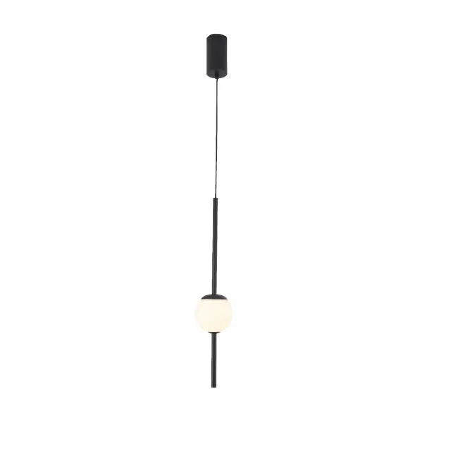 Κρεμαστό Φωτιστικό LED ACA Ball OKN96161BK Αμμώδες Μαύρο 5W 3000K 550lm / OKN96161BK
