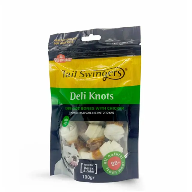 Tail Swingers Κόκαλο Κόμποι Λευκοί με Κοτόπουλο 100gr