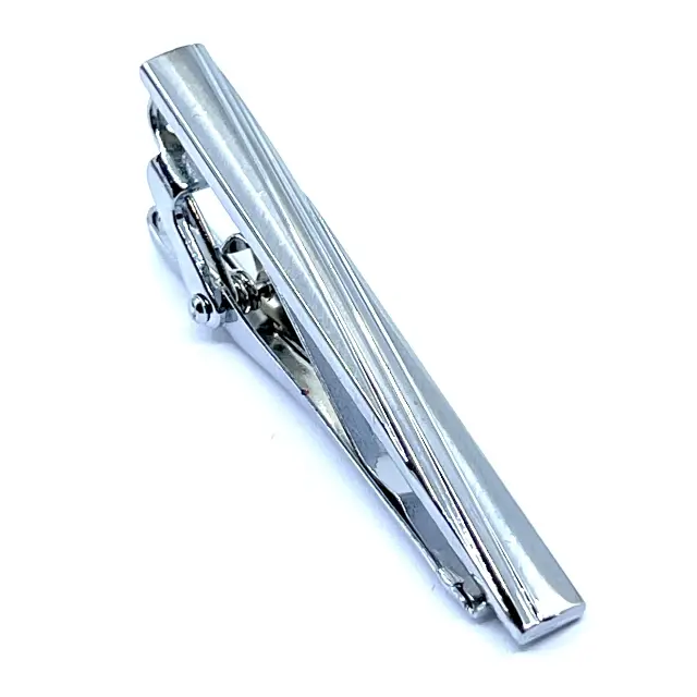 Σχεδιαστικό Ασημί Κλιπ Γραβάτας 5 cm – LGTC-T5/17 3