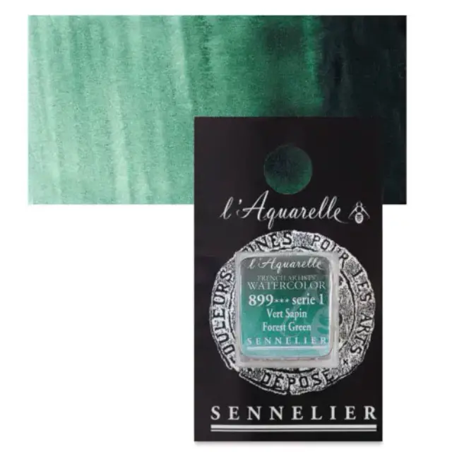 Χρώμα Ακουαρέλας Sennelier l Aquarelle Half Pan - 899 Forest Green