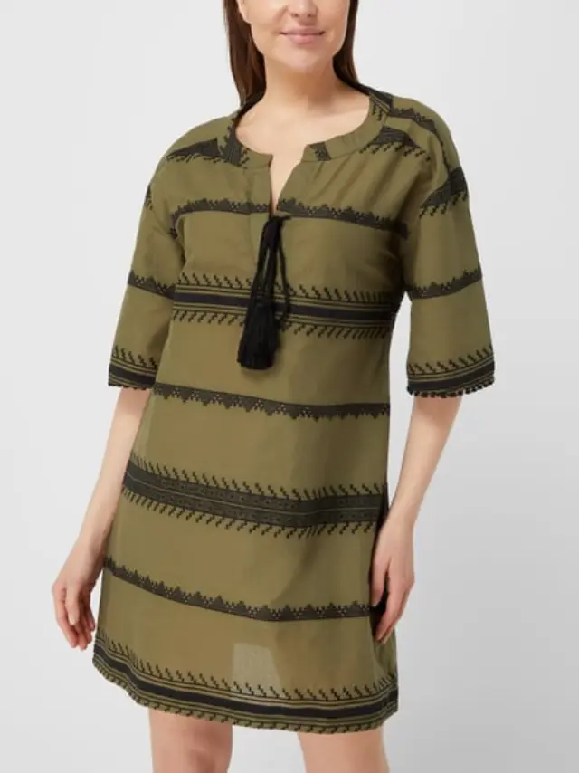 B242 - Oil Green - BEACHWEAR GREEN & BLACK EMBROIDERY 2
