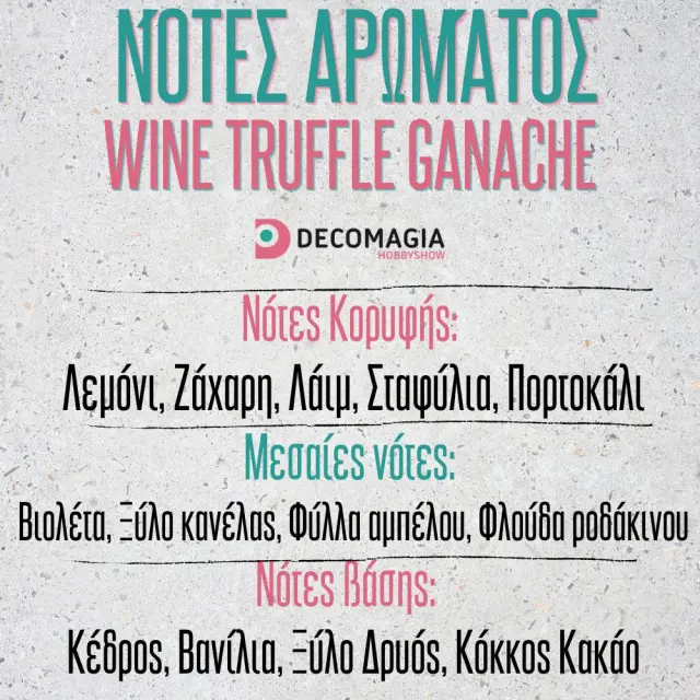 Άρωμα για κερί και σαπούνι 50ml, Wine Truffle Ganache 2