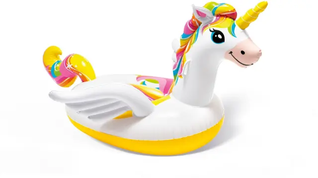 Intex Unicorn Ride On (57561NP) - Θαλάσσια Βόλτα Με Μονόκερο - Δύο Σταθερές Λαβές - Δύο Θάλαμοι Αέρος - 201x140x97εκ. - 3+Χρ.
