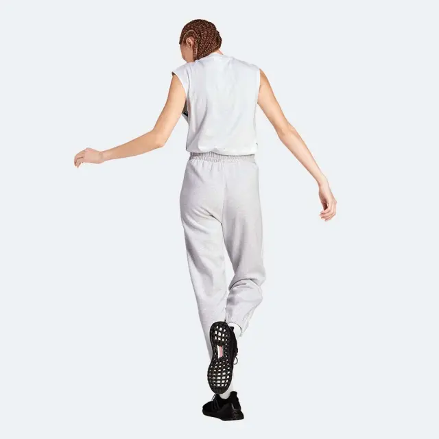 adidas Sportswear Women's 3Stripes Fleece Loose Cuffed Pants Γκρι Ανοιχτό IN6178 (adidas Sportswear) 2