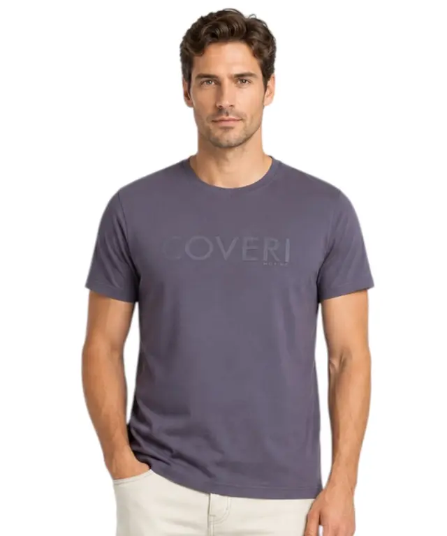 Coveri Moving - Ανδρικό Κοντομάνικο Μπλουζάκι T-Shirt TJ5015-BLU Μπλε Σκούρο