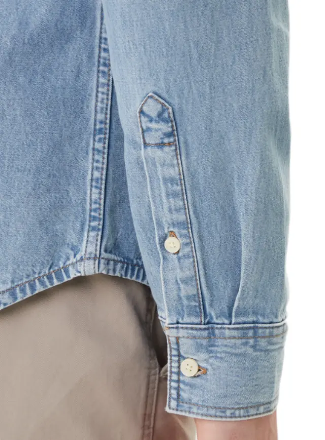 Calvin Klein ανδρικό τζιν πουκάμισο Essential Classic Denim Shirt LV04RE710G-1 2