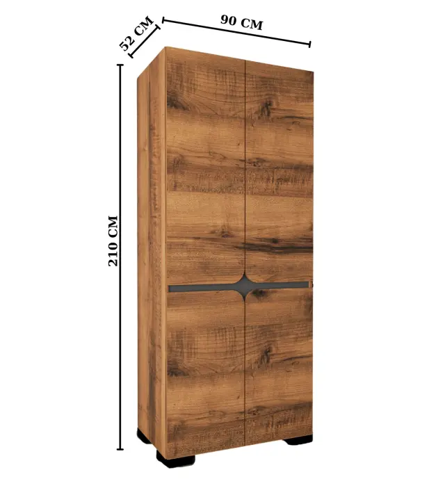 Ντουλάπα DREIN Καρυδί 90x52x210 2