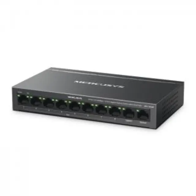 Mercusys 8-Port 10/100 Mbps + 2-Port Gigabit Desktop Switch with 8-Port PoE+ (MS110CMP) (MERMS110CMP) 2