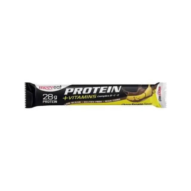 Mooveat Protein +Vitamins Μπάρα με 28gr Πρωτεΐνης Γεύση Σοκολάτα Μπανάνα, 80gr