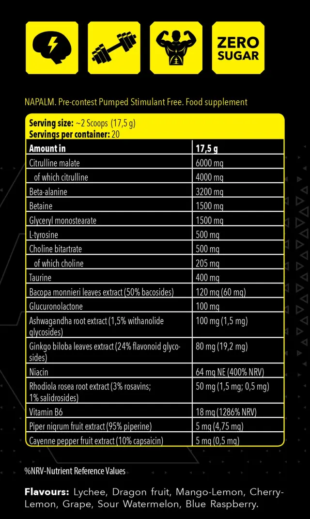 FA - Fitness Authority Xtreme Napalm Pre-Contest Pumped Stimulant Free Dragon Fruit, 350 g 2