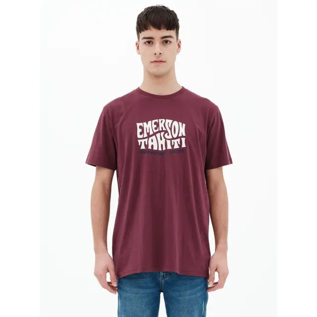 Emerson Tahiti Responsible Living T-Shirt (221.EM33.07-Wine) - Μπορντό - M