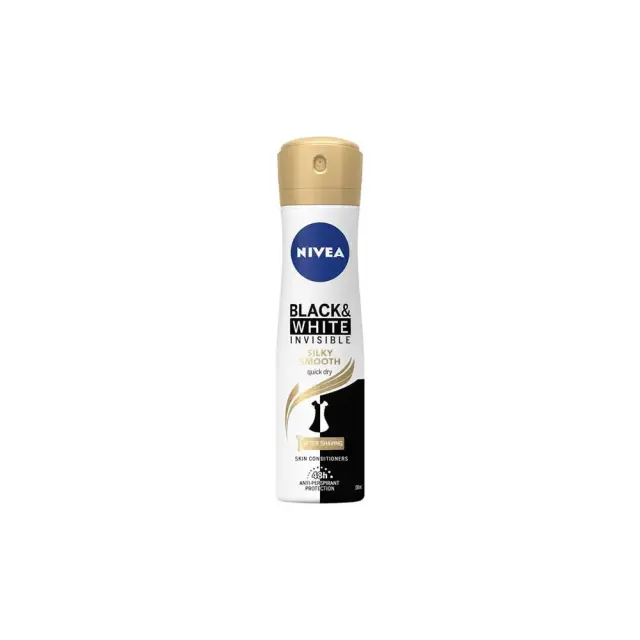 Nivea Deo Black & White Silky Smooth Spray Γυναικείο Αποσμητικό 48ωρης Προστασίας, 150ml