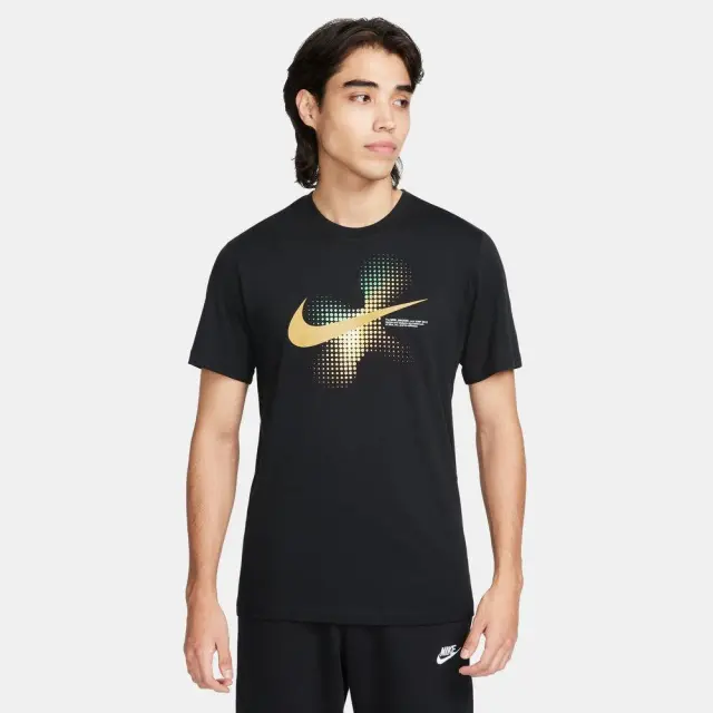 Nike Sportswear Swoosh T-Shirt (FQ7998-010) - Μαύρο - S