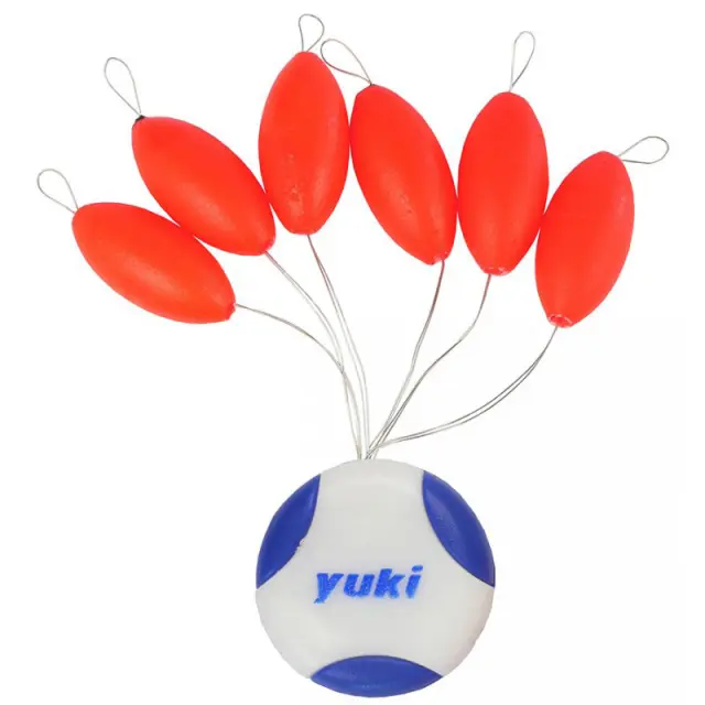 Φλοτεράκια Yuki Oval Floating Beads With Stopper PFY 09 Red Glow