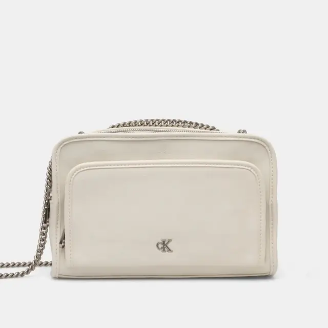 Γυναικεία Τσάντα Χιαστί Calvin Klein K60K613046 YAS Μπεζ Μπεζ - One Size