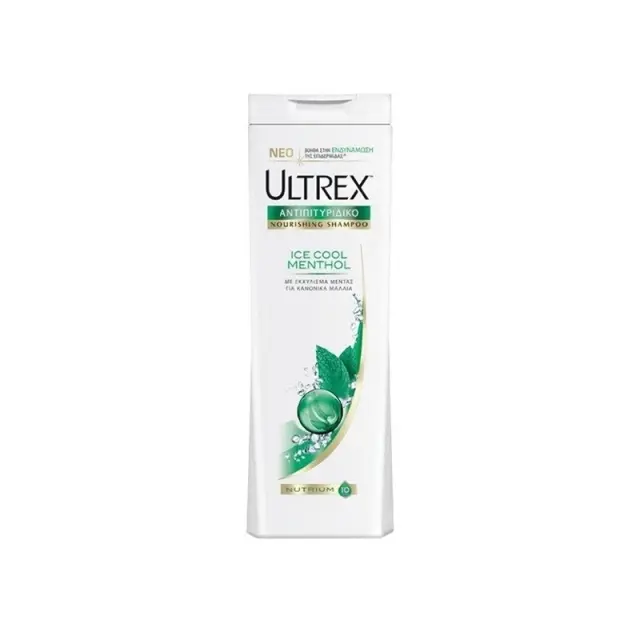 Ultrex Ice Cool Menthol Γυναικείο Αντιπιτυριδικό Σαμπουάν με Εκχύλισμα Μέντας για Κανονικά Μαλλιά 360ml