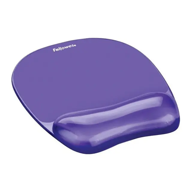 Fellowes CRYSTAL Mouse & Wrist Pad gel purple