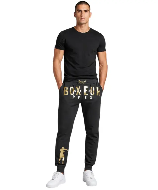 Boxeur Des Rues - Ανδρικό Παντελόνι Φόρμας BXM1000507AY-BLACKG Μαύρο - XL 2