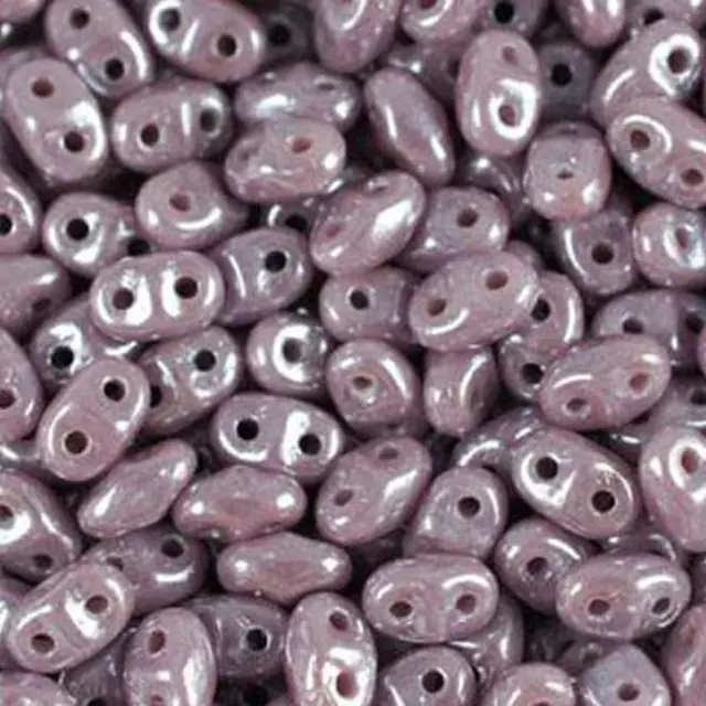 Χάντρα MiniDuo - Opaque Violet Luster 2x4mm ~7gr