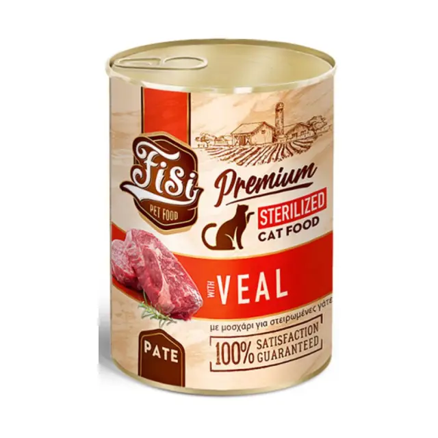 Fisi Cat Sterilized Μοσχάρι σε Πατέ 400gr