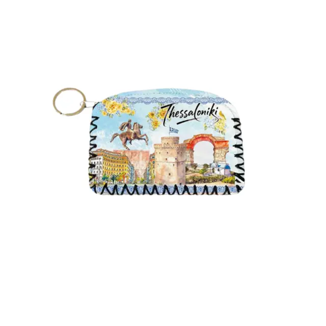 Πορτοφόλι Souvenir μπρελόκ - Σετ 10pcs - PVC - Thessaloniki - 14*9cm - 871747