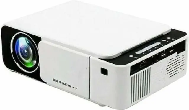 T5 884430 Mini Projector LCD LED Lamp White