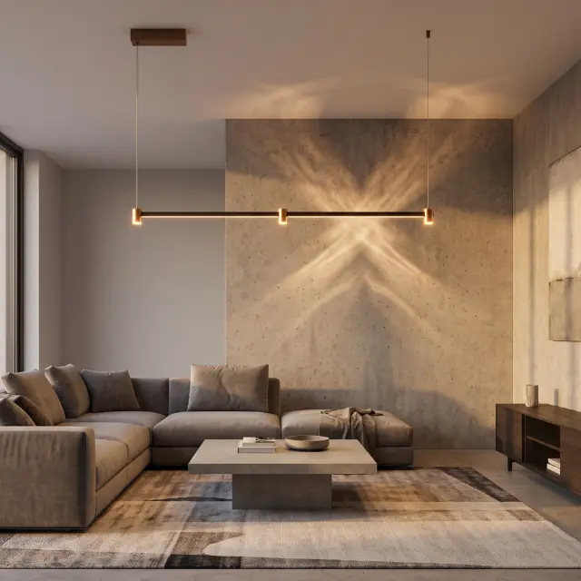 ΚΡΕΜΑΣΤΟ ΦΩΤΙΣΤΙΚΟ LED ACA KY011EC LINO ΑΜΜΩΔΕΣ ΜΑΥΡΟ ΑΛΟΥΜΙΝΙΟ + ΣΙΛΙΚΟΝΗ 15W 2800K-3200K-4000K 600LM IP20 1200MM / KY011EC 2