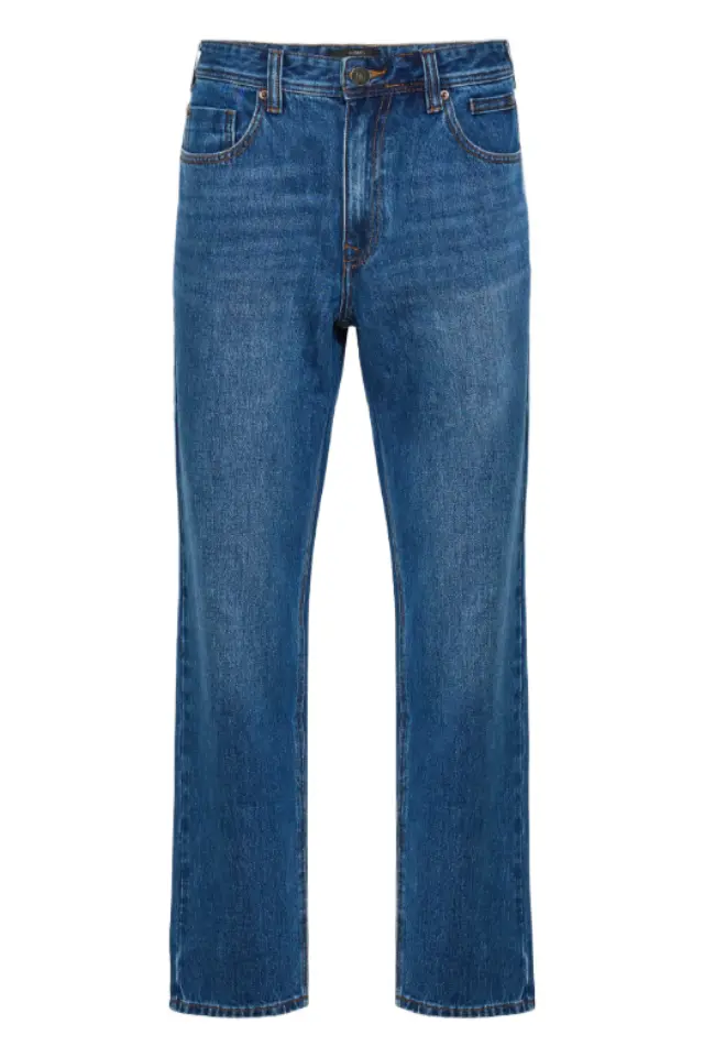 FunkyBuddha ανδρικό ψηλόμεσο παντελόνι τζιν loose Oslo FBM014-087-02-1
