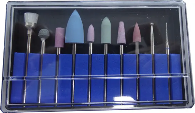 Φρεζάκια καρβιδίου τροχού - 10 PCS mounted grinding polishing & carving stone set