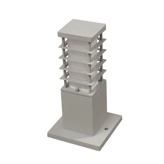 ΚΟΛΩΝΑ ΑΛΟΥΜΙΝΙΟΥ ΤΕΤΡΑΓΩΝΗ ΜΕ ΣΚΙΑΣ D70X70 h23cm ΝΤΟΥΙ Ε27 ΓΚΡΙ