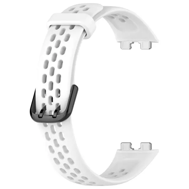 Ανταλλακτικό Λουράκι Σιλικόνης Breathable για Huawei Band 8 / 9 /10 - White OEM 3