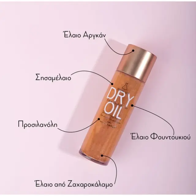 YOUTH LAB Shimmering Dry Oil Ενυδατικό Ιριδίζον Ξηρό Λάδι Προσώπου, Σώματος & Μαλλιών, 100ml 3